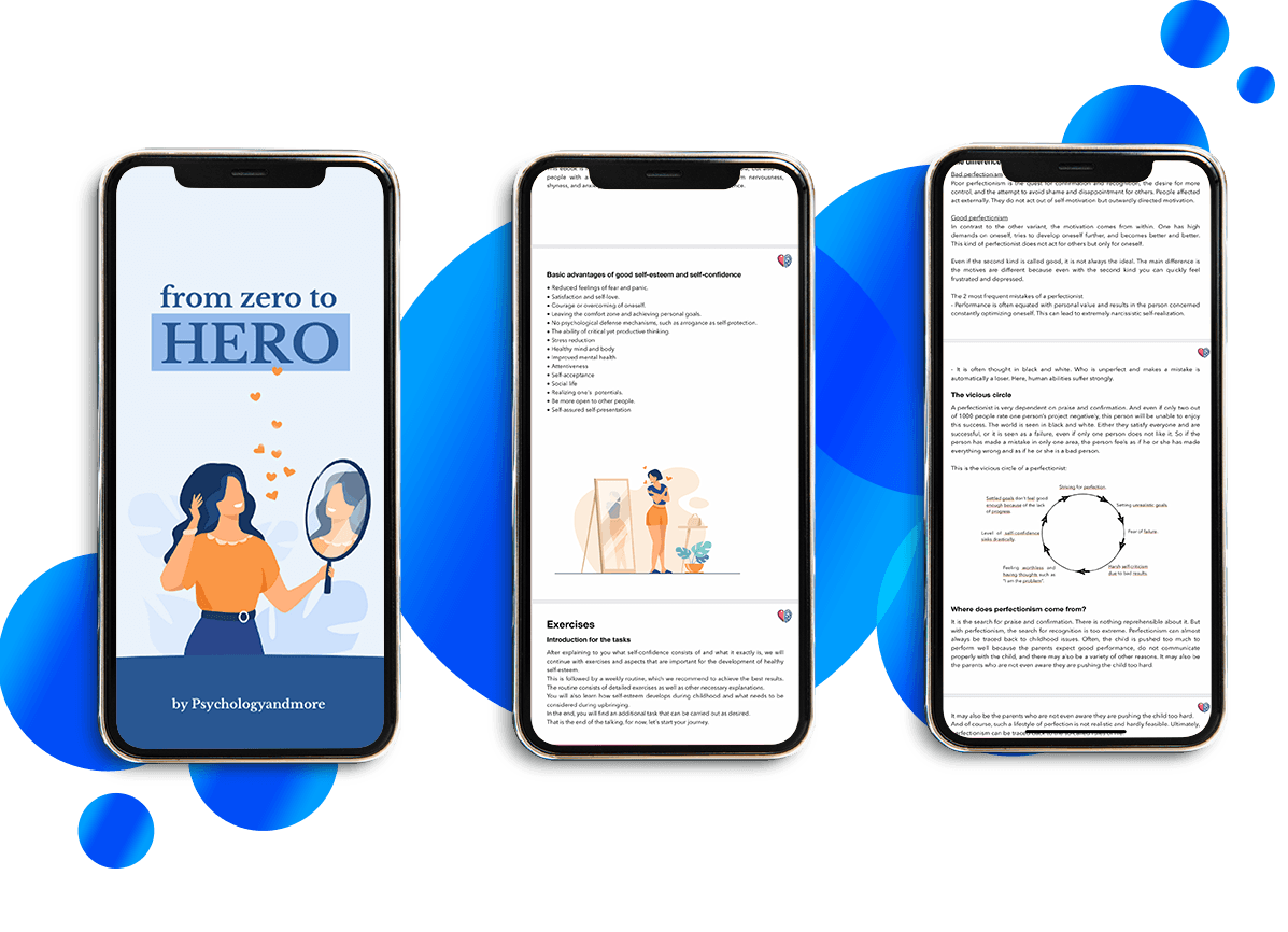 From zero to hero guide viewed on three smartphone screens
